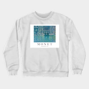 PANTONE MONET -  Palazzo da Mula, Venice (1908) by Claude Monet Crewneck Sweatshirt